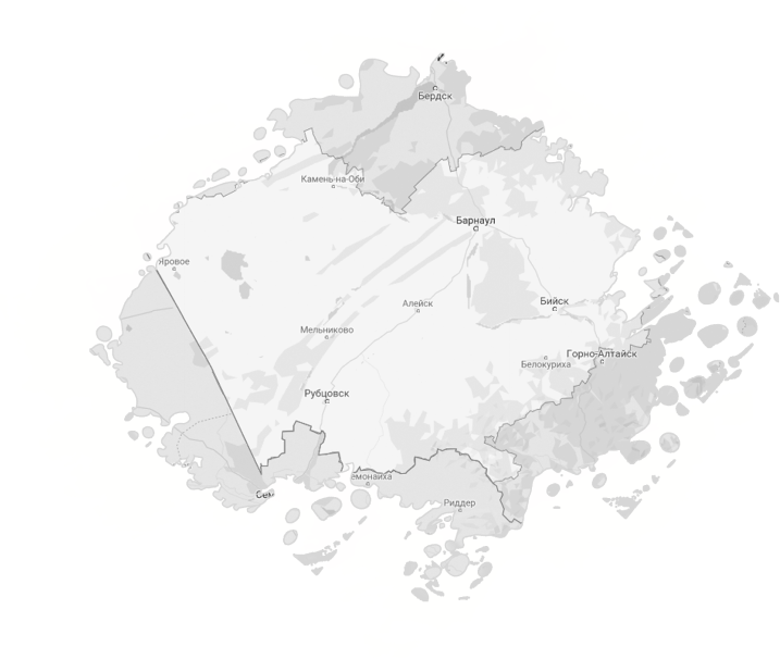 Карта Алтая